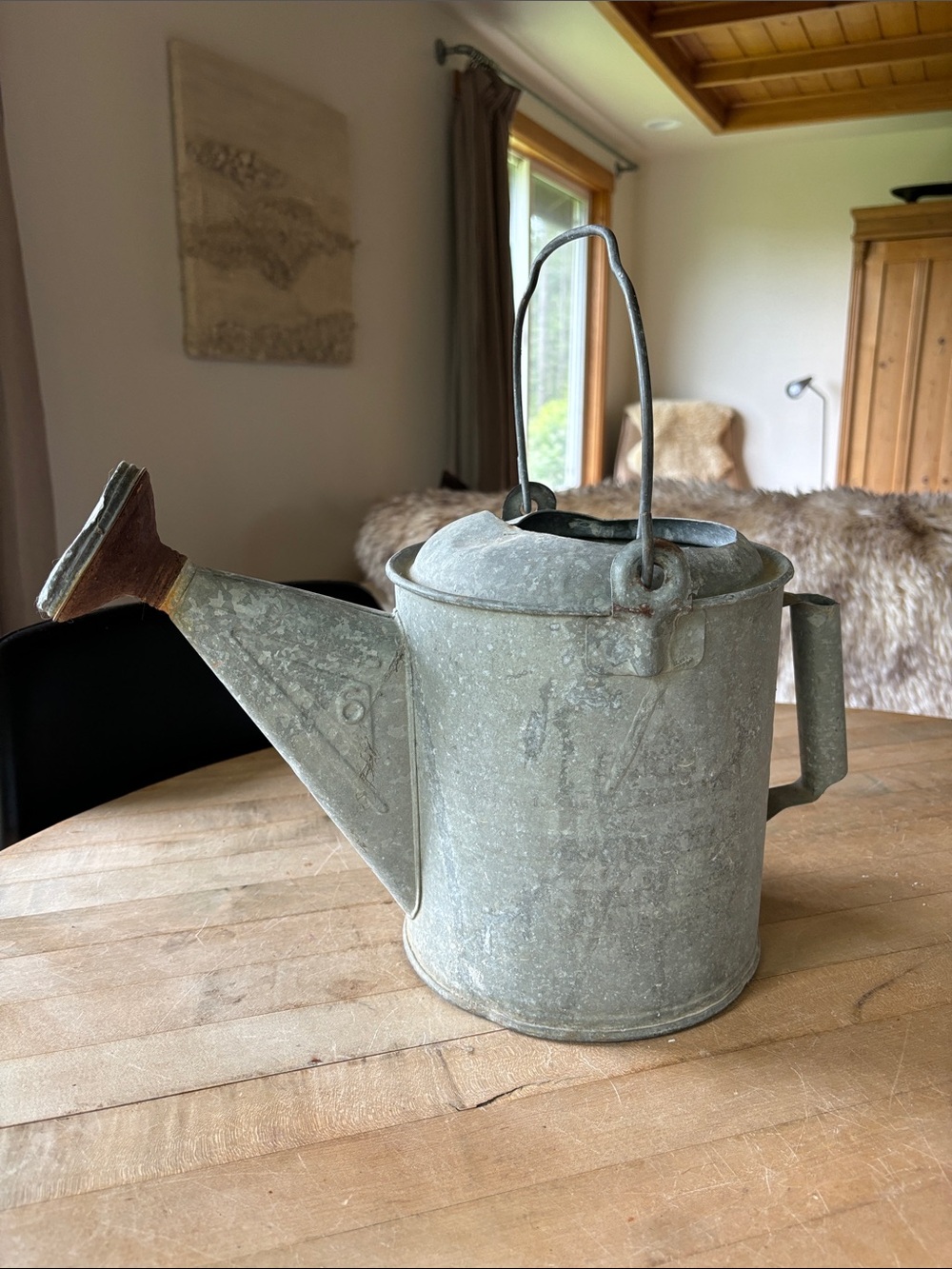 Antique Galvanized Watering Can